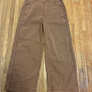 Old Navy Women's Brown Wide Leg Cropped Chinos